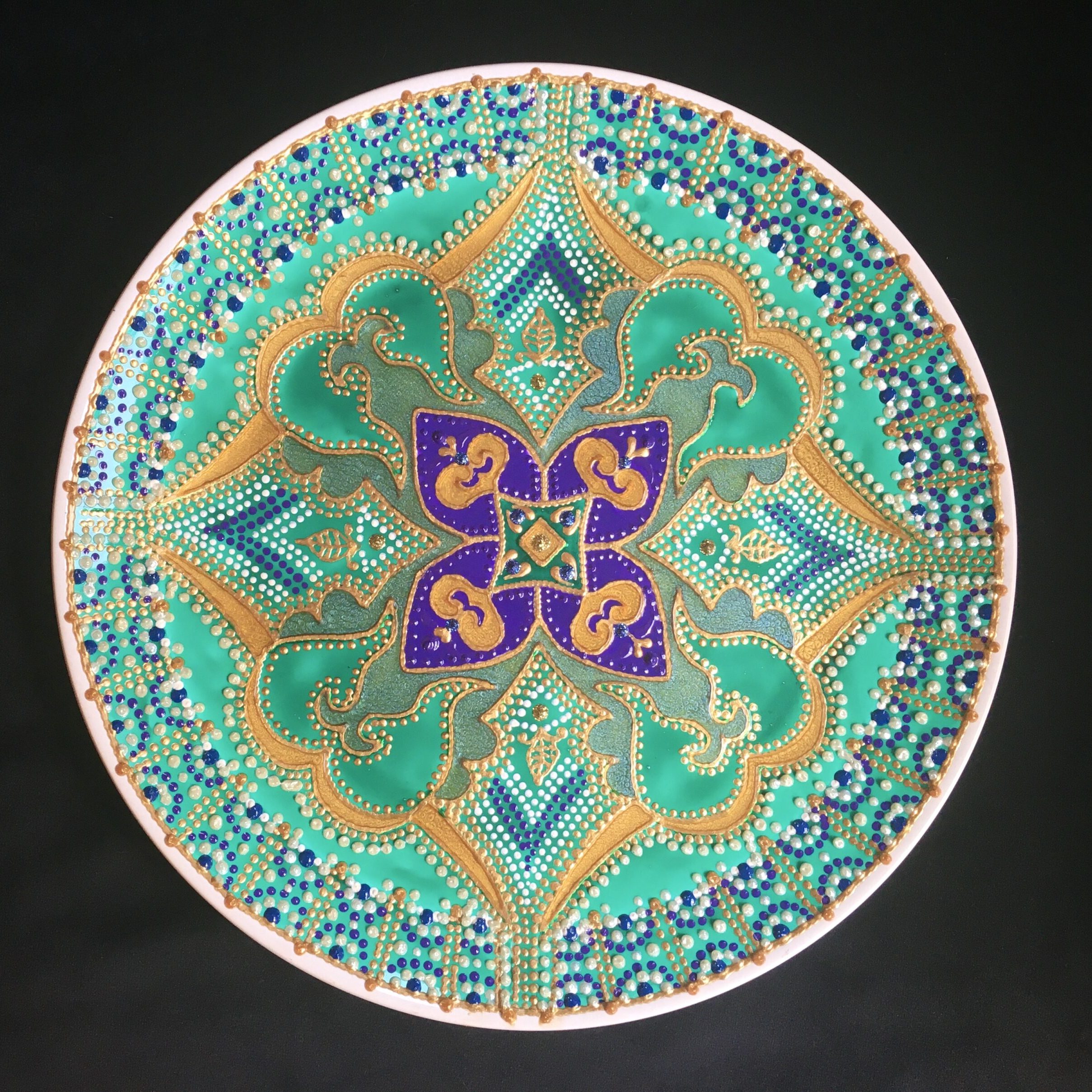 Piatto Mandala n108 - Daina Cassella Mandala Artist