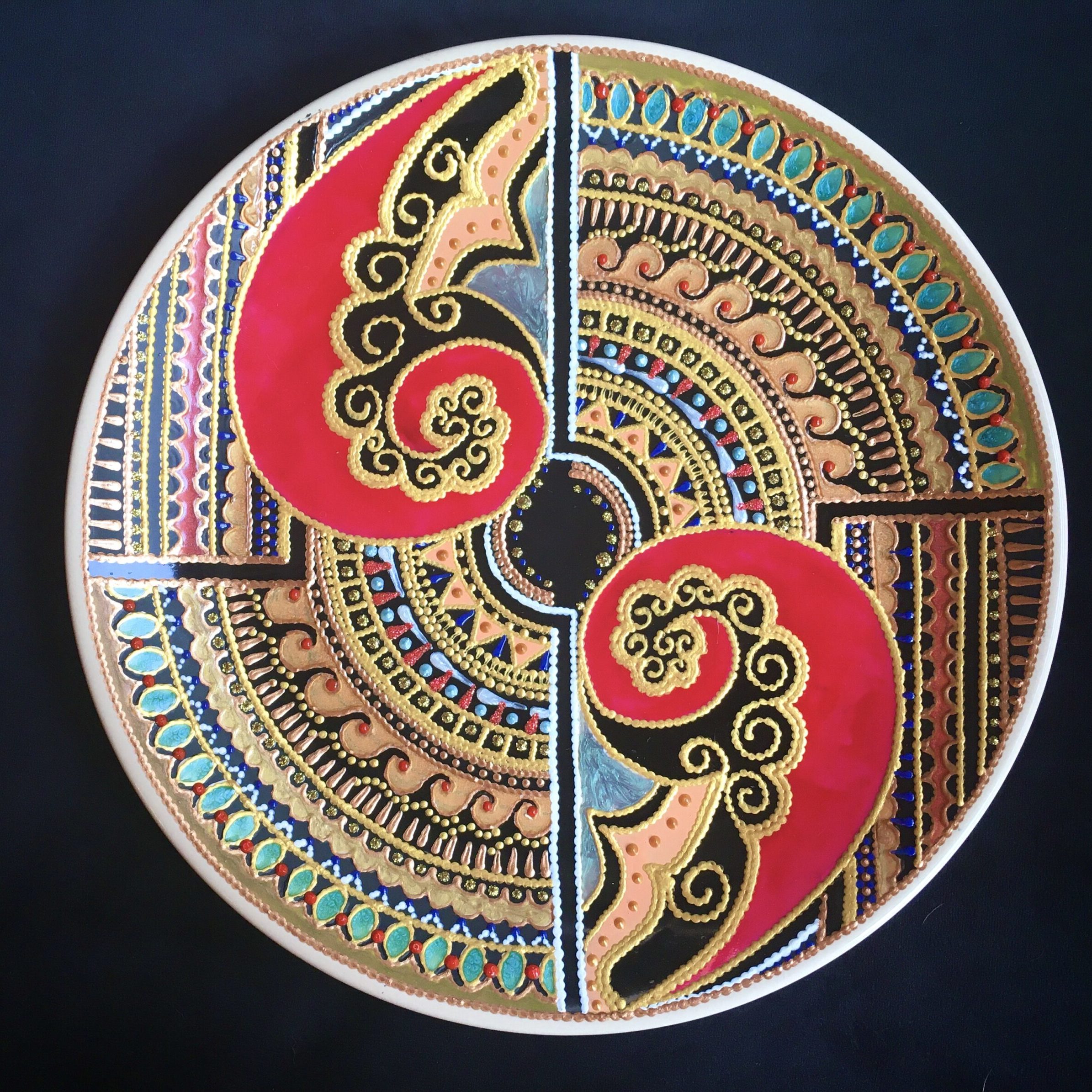 Piatto Mandala n133 - Daina Cassella Mandala Artist