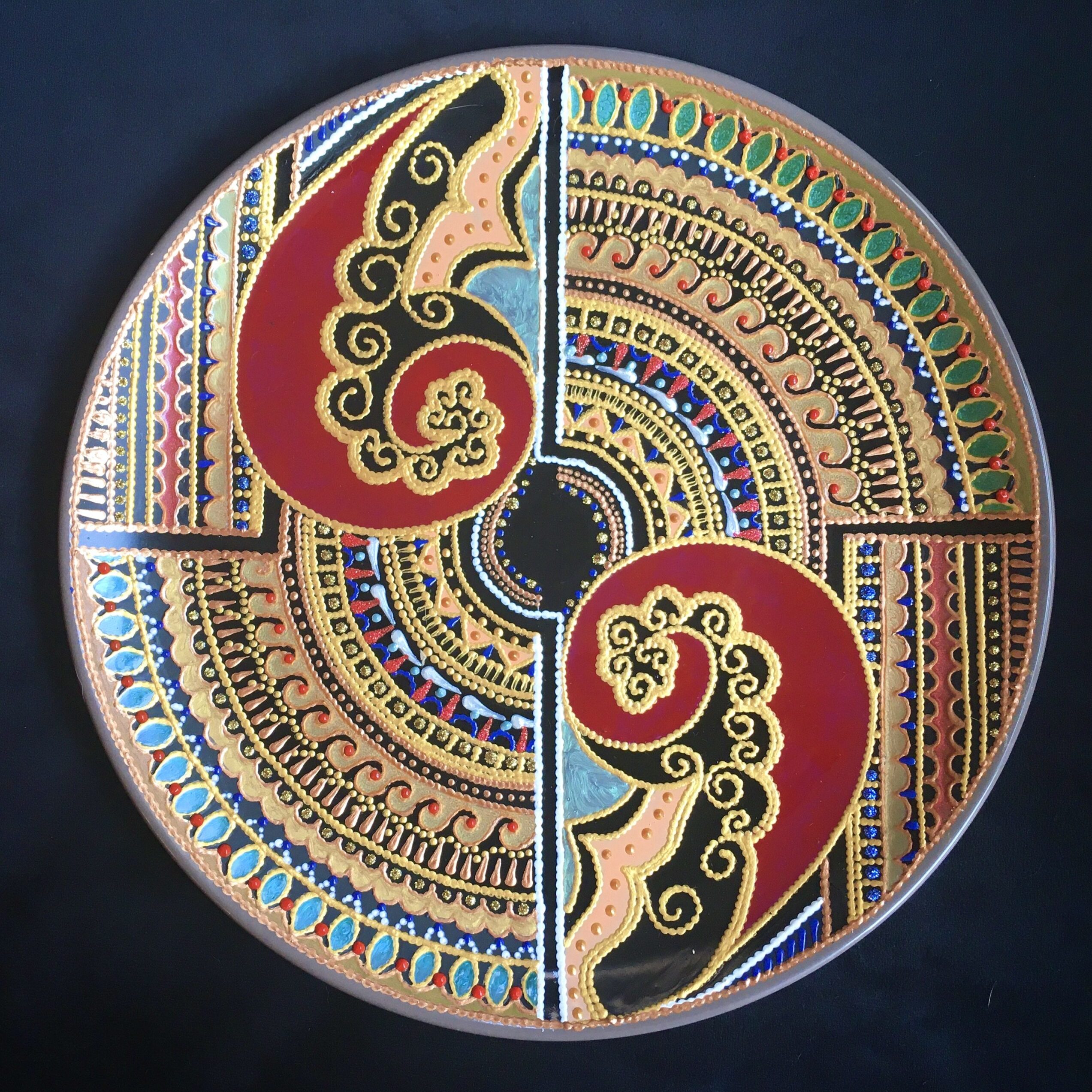 Piatto Mandala n132 - Daina Cassella Mandala Artist